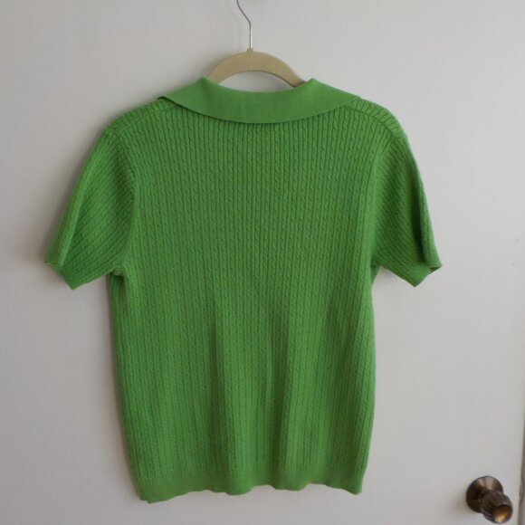 Crystal Kobe Sweater - Women - Small - Short Sleeve - Kelly Green - Vintage Y2K - Picture 6 of 6
